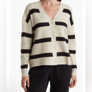 Splendid Stripe V-Neck Cardigan